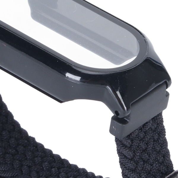 3 in 1 -rannekkeen näytönsuojakotelo, korvaava ranneke ja suojakalvo Mi Band 7 -älykellolle, musta ranneke ja musta kuori