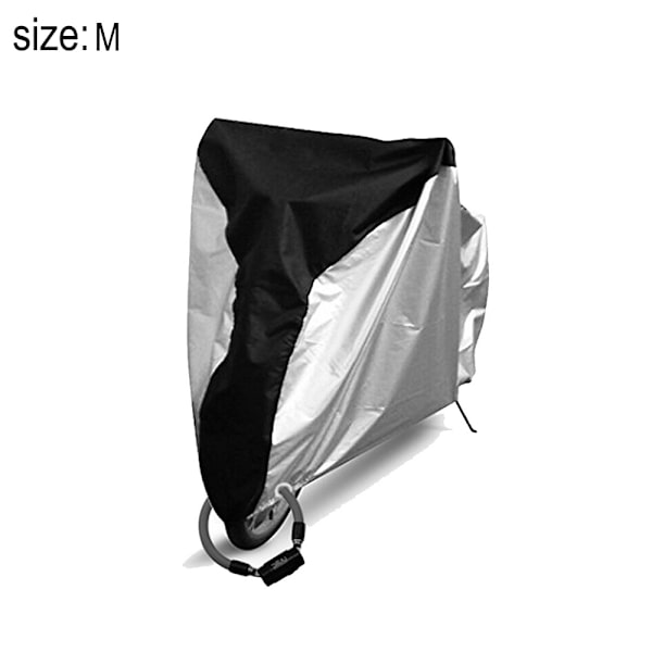 Cykelskydd, 210D Vattentätt Cykelskydd Utomhus Anti Damm Regn Snö UV, för Mountainbike, Tunga Cyklar - Silver