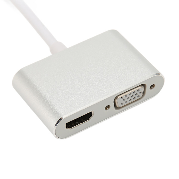 MiniDP til HD Multimedia Interface VGA Adapter Plug and Play 4Kx2K 2 i 1 Video Converter Adapter