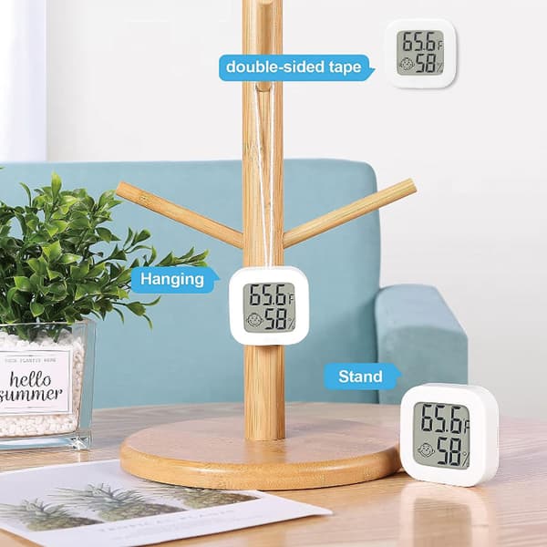 Innendørs termometer 2-pakning, fuktighetsmåler digitalt hygrometer romtermometer