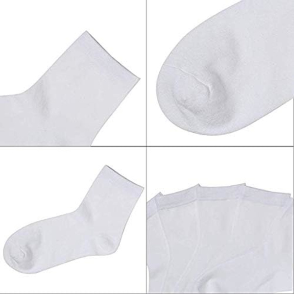 Dam Crew Socks Bambu strumpa Casual Quarter Andas Luktbeständig Strumpa 5 Par (vit)