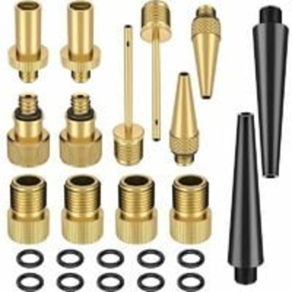 Adapter för cykelpump Kit adapter för ventil Cykelventil i ren koppar Bilventil Ingen luftläckage Ingen