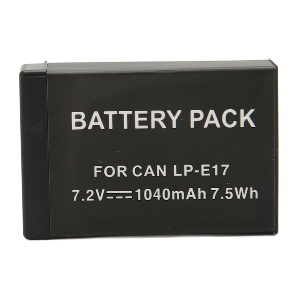 LP E17 Batteri Intelligent Hög Kapacitet 1040mAh Ersättning för 200D II R10 RP 750D M6mark2 800D 850D 77D 760D M3 M5