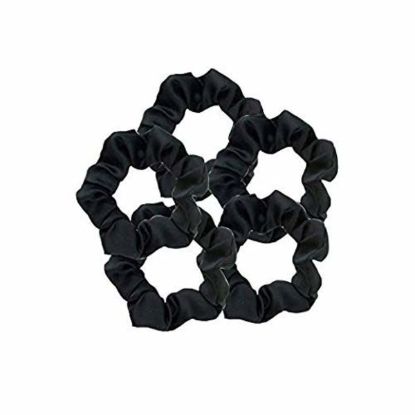 Satin Scrunchies, blødere end silke, hårelastikker til forebyggelse af krus, satin hårelastikker til forebyggelse af brud og skånsom stilbevarelse, 5 stk.