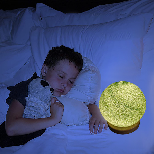 Planet lampe Solnedgang bordlampe Atmosfære Regnbue lampe Vandrende planet natlampe Sengelampe