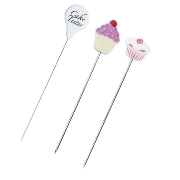 3 stk. Kage Tester Sonde i Rustfrit Stål Kage Tester Kiks Bage Test Nål DIY Bageværktøj til Kage Brød Muffin Test