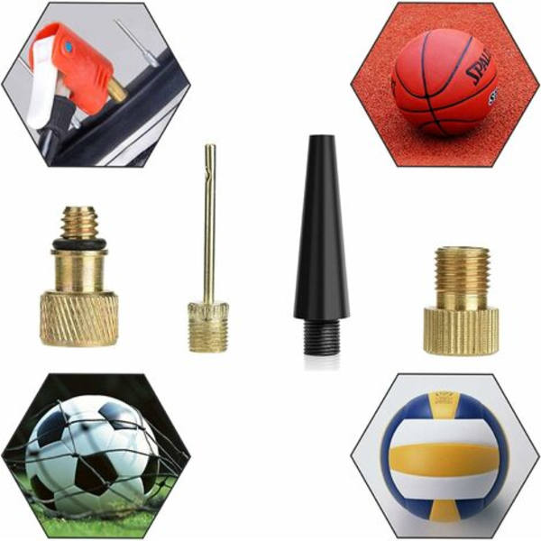 5 stk. Sykkelpumpe Ventiladaptere Koblinger, Ventiladapter Sykkelventil til Bilventil Sv Av Dv Baller Ballong Nål