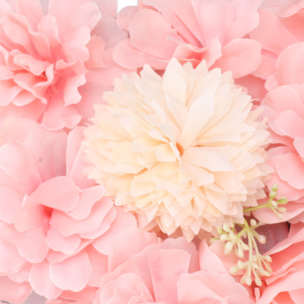 Konstgjorda Blomväggspaneler Simulerad Silke Rosblomvägg Dekoration för Bröllop Fest Scen Bakgrund Bakgrund 15x15 tum Rosa
