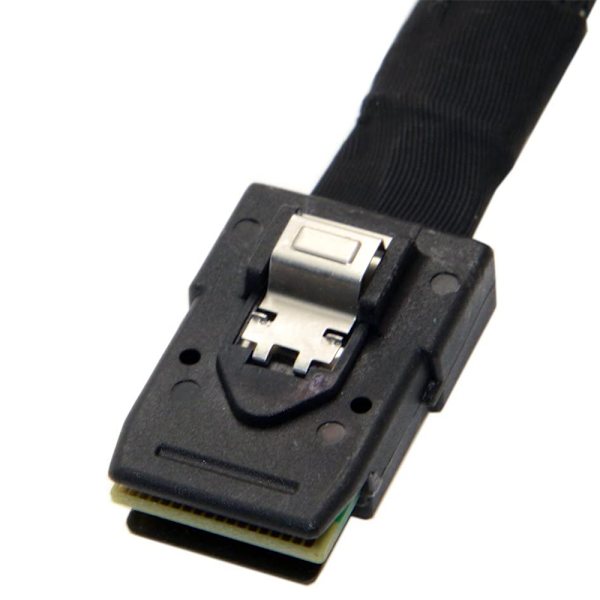 Kabel Intern Mini SAS till Mini SAS Sladd, SFF-8087 till Vänster/Höger Vinkel SFF-8087 Sladd, Kompatibel med RAID eller PCI-Kontroller, 0,8m