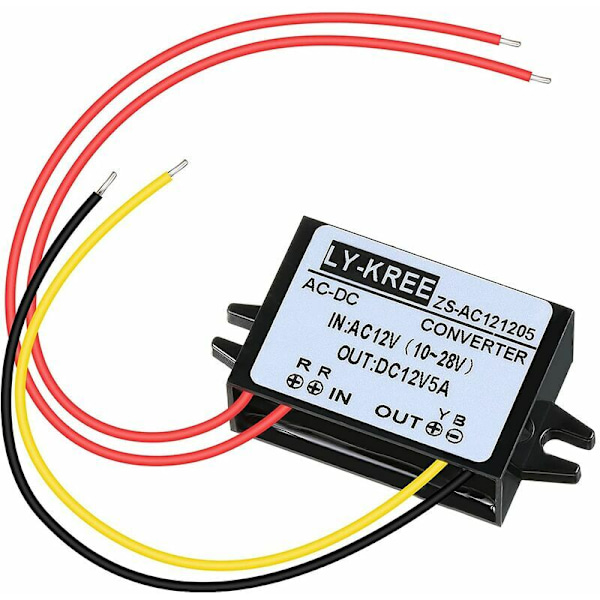 AC-DC-omvandlare för strömförsörjning AC 12V (10-28V) till DC 12V spänningsreducerande omvandlare, IP68 vattentät Buck-omvandlarmodulregulator
