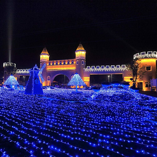 100M 1000 LED Jul LED Ljusslinga Utomhus Fe Ljusslinga Semester Bröllop Fe Ljusslinga Light-Blue_100M_1000LEDS