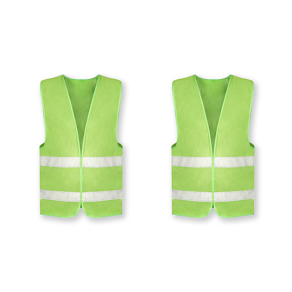 Säkerhetsväst, 2-pack reflexvästar, reflexvästar med hög synlighet, neonvarningsväst, tvättbar, universell storlek för unisex