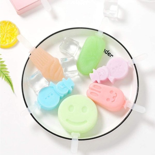 Isform, Isformar Popsicle Form Set, med lock, lätt att ta bort, silikon, DIY, med 12 st plastpinnar