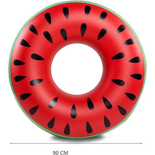 Uppblåsbar vattenmelon pool float för vuxna stor simring 4 fot ring vuxna flytande utomhus simbassäng leksak festdekoration