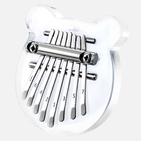 Mini Kalimba Tommelfingerklaver 8 Tangenter, Bærbart Akryl Fingerklaver til Børn og Voksne, Musikalske Lommegaver til Begyndere