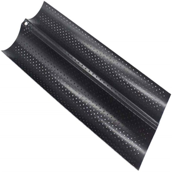 2 Rums Baguette Bageplade Nonstick Brødbageplade Rustfrit Stål Bageform