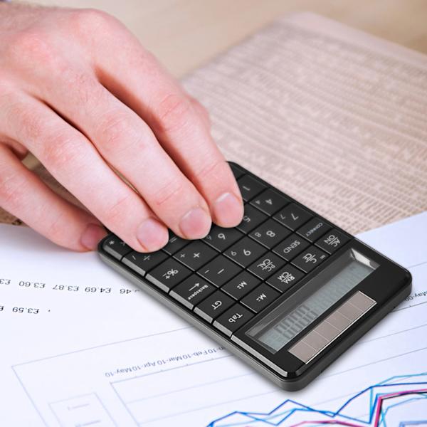 Mini 2.4G USB trådlöst 2 i 1 29 tangenter numeriskt tangentbord tangentbord och miniräknare med LCD-skärm