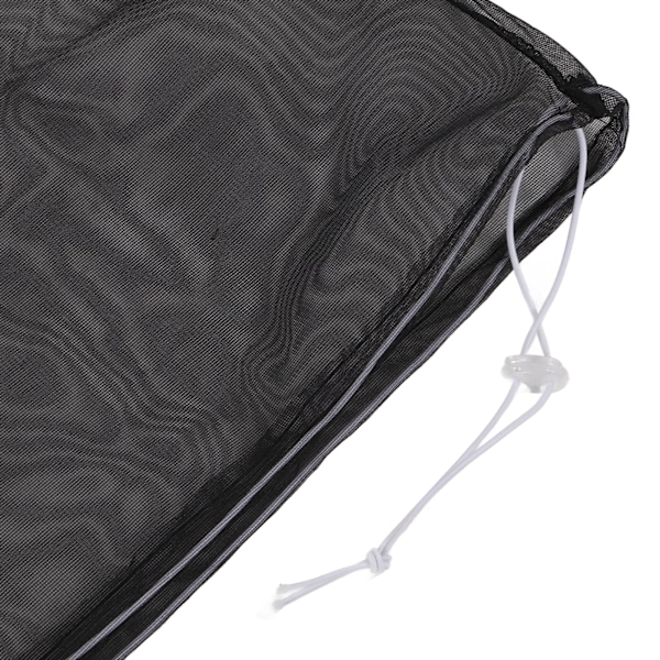 Fuglebur Nylon Net Justerbar Støvtæt Frøfanger Beskyttelsesnet Cover til Papegøjer Parakitter Ara Bur Sort