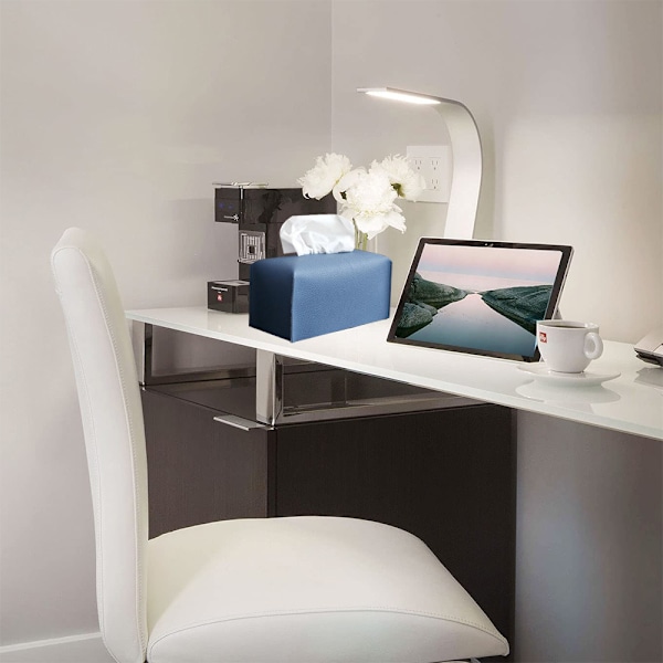 Servietboks Cover, Moderne Dekorativt Læder Rektangulær Servietboks Etui Organizer Holder til Toiletbord, Natborde, Stue, Kontor