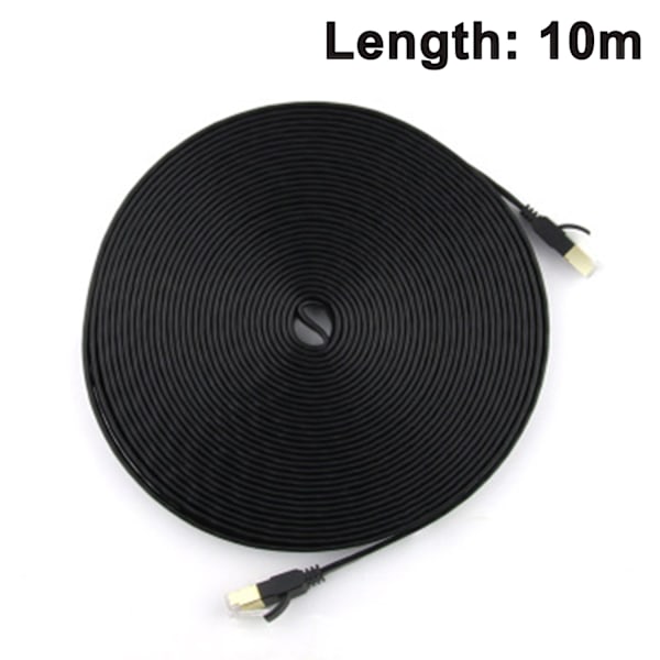 Cat 7 Ethernet Kabel, Skærmet Ethernet Kabel Fladt RJ45 Netværks LAN Kabel Understøtter 10Gbps 600Mhz - Kompatibel med Cat5/Cat6 Netværk