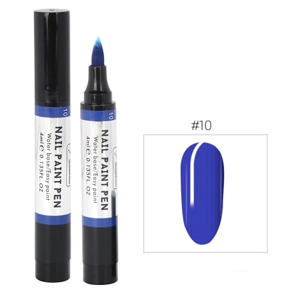 Bärbar nagellackspenna DIY vattenbaserad nagellack gelpenna för kvinnor flickor(10 )