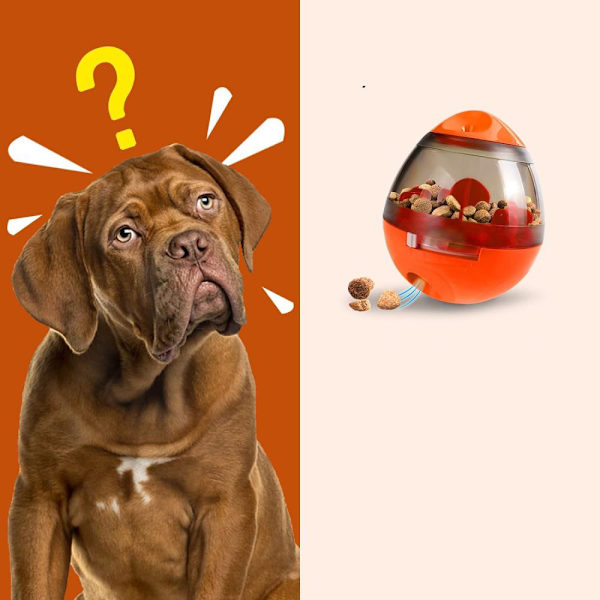 Hundebold, IQ Aktiveringslegetøj til Hunde, Interaktiv Foderbold til Hunde, Langsom Foderbold til Kæledyr