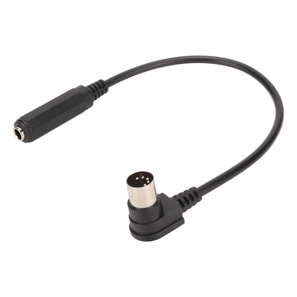 6,35 mm til MIDI 5-pin kabel Universal 6,35 mm hun 1/4 tomme til DIN 5-pin MIDI han 90 graders lydadapterkabel