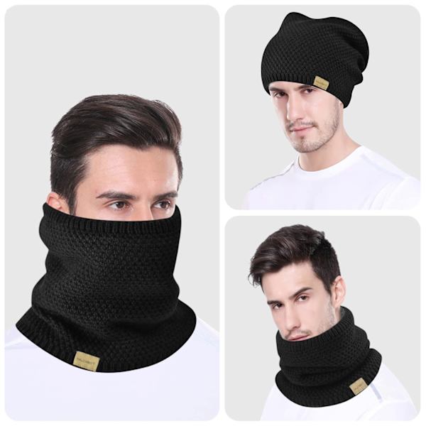 Vinter tubeskjerf, loop-skjerf, rundt skjerf, tykk fleece halsvarmer, foret, myk termisk hals, halsduk, halsvarmer for menn og kvinner,