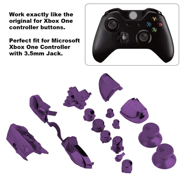 Komplett knappar kit för Xbox One/Elite Controller (3,5 mm port) med handtagsskal knapp RBLB Siamese knapp