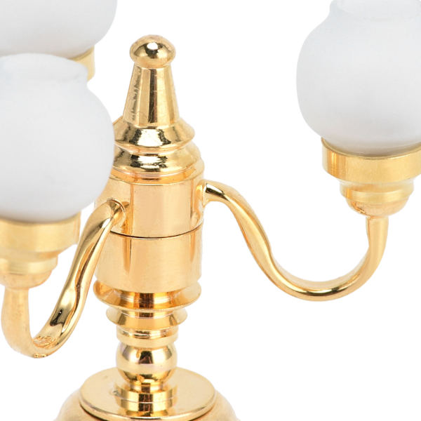 1:12 Dukkehus Lysekrone Miniature Udsøgt Elegant LED Loftslampe Dekoration