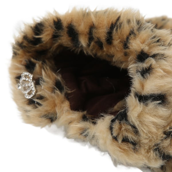 Kæledyrs Leopard Print Kappe Sød Retro Stilfuld Hvalpe Plysjakke til Efterår og Vinter