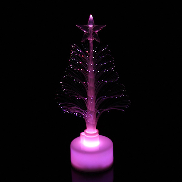Mini Färgglada LED Fiberoptisk Nattlampa Julgranlampa Ljus Julgåva