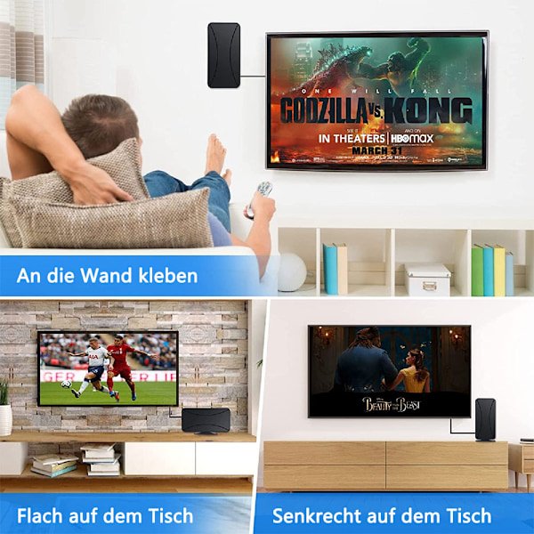 DVB-T2-antenn 80 miles digital-TV-antenn