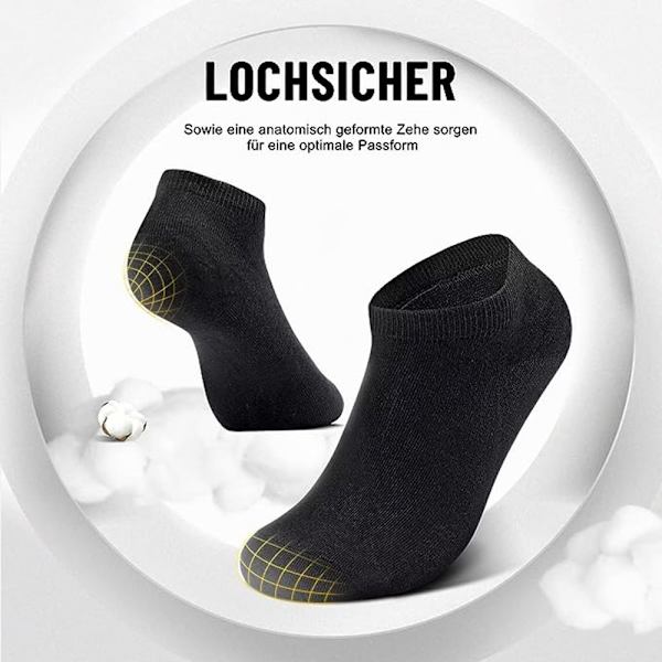 Sokker for Menn Kvinner 10 Par Korte Halve/Kvart Sokker Unisex