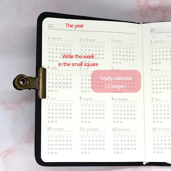 2023 Kalender Årsdagplanlægger Konstellationskalender - 10,5*14cm - Ugentlig/Månedlig Agenda Organizer Bog