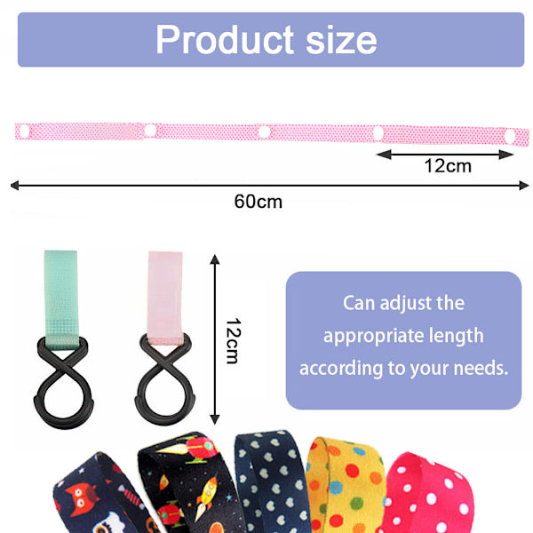 AFASOES Pakke med 5 holderstropper for leker, anti-fall stropp, baby lekehenger, flaskestopper med 2 kroker, smokkestropp, lekeholder, vognhenger