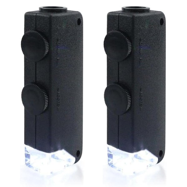 LED lommemikroskop 60x - 100x lup