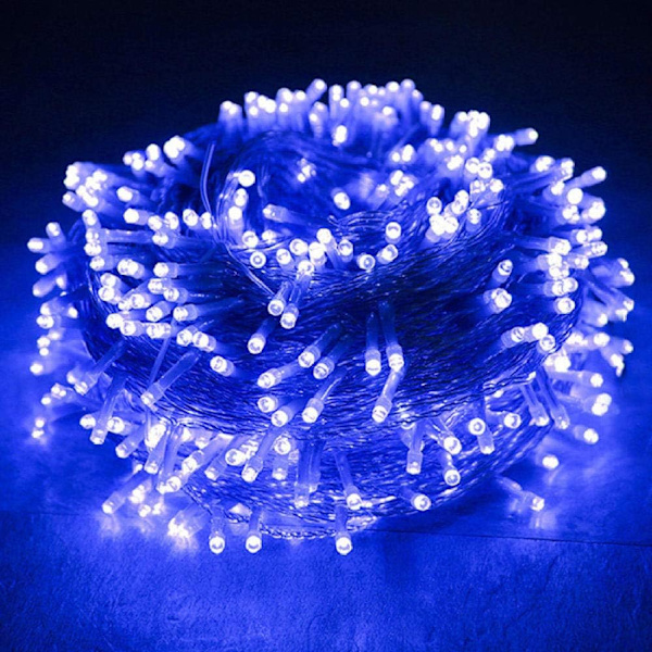 100M 1000 LED Jul LED Ljusslinga Utomhus Fe Ljusslinga Semester Bröllop Fe Ljusslinga Light-Blue_100M_1000LEDS