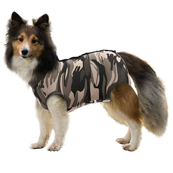 Hundegendannelsesdragt Kattedragter til Abdominal Sår Gendannelses T-shirt til Han Hun Kæledyr Kirurgisk Snug Dragt Efter Operation Anti-Slik Hund Onesies