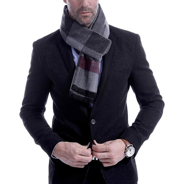 Herre Halstørklæde Vinter Cashmere Feel Tørklæder til Mænd Langt Moderne