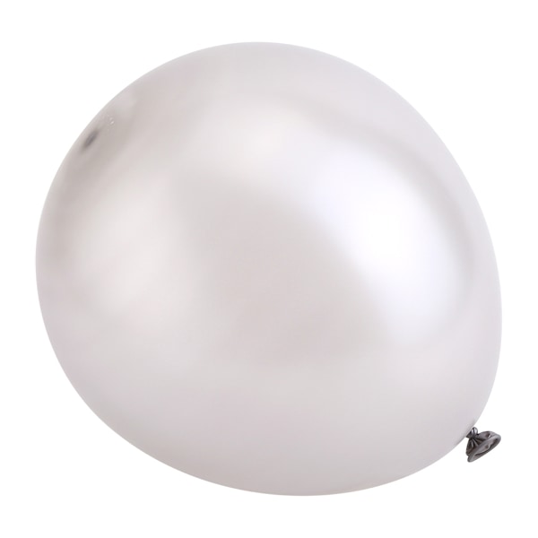 100 stk./pose Perle Latex Balloner Bryllup Fødselsdag Fest Dekoration Sølv