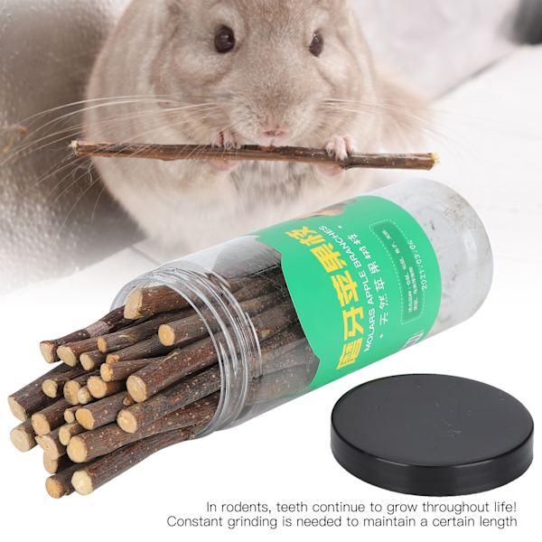 Kjæledyr Hamster Naturlige Eplepinner Tyggleker Jeksel Tenner Slipeleke for Kaniner Hamster