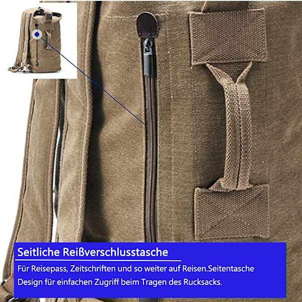 Vandringsryggsäck Reseryggsäck Handbagage Flygplan 35L Stor Taktisk Utomhusryggsäck Trekkingryggsäckar för Män Kvinnor Camping Vandring Svart Ryggsäck