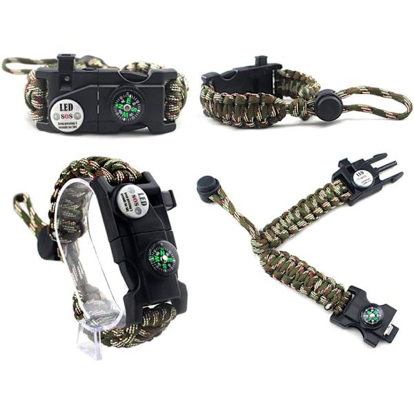 2 stycken - Outdoor Born Armband - Bergskamouflage + Armégrön kamouflage
