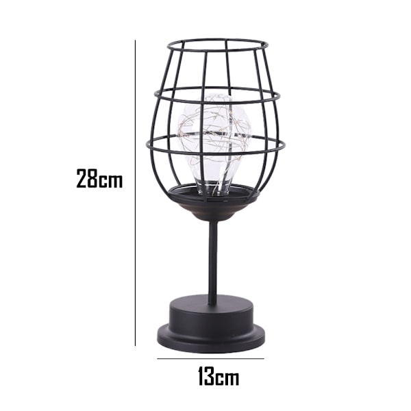 Dekorativ lampe med bur, lampe til soveværelse, køkken, bryllup