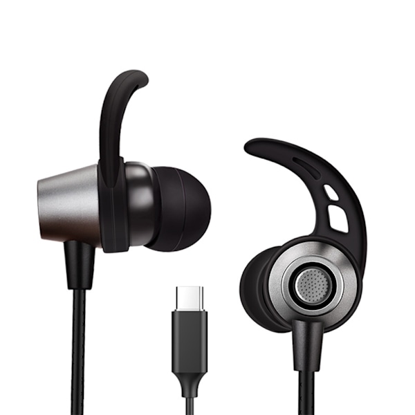 Type-C -nappikuulokkeet mikrofonilla, USB Type-C -kuulokkeet äänenvoimakkuuden säädöllä