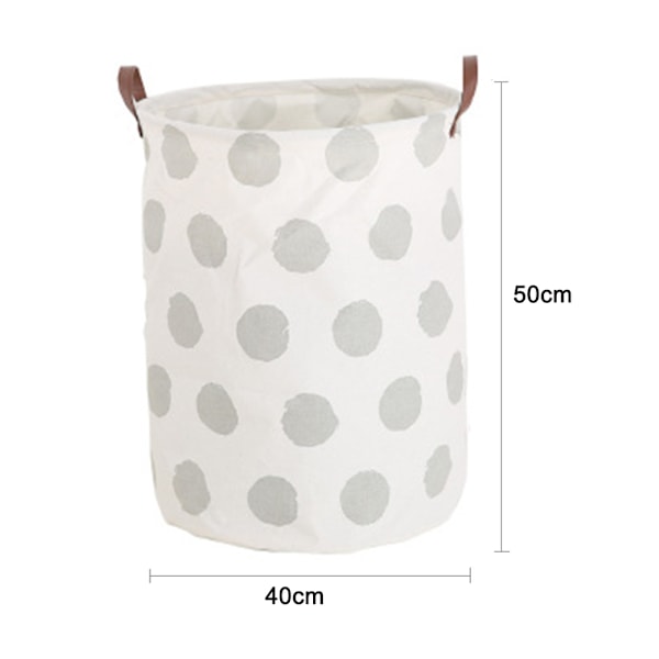 Vasketøjskurv, Foldbar Vasketøjspose, Stor Legetøjskurv, 62L, Foldbar Kurv, Bomuld til Tøj, Legetøj, Stue, Vasketøj, Fyrretræsmønster, 50 x 40