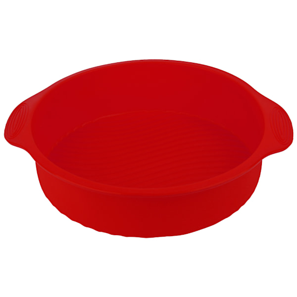 Bageudstyr Rund Form 3D Silikone Bageform DIY Bageform Bageplade (Rød)