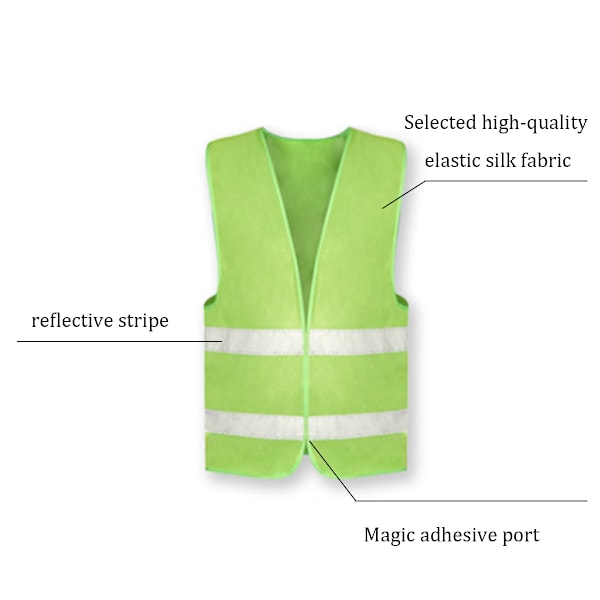 Säkerhetsväst, 2-pack reflexvästar, reflexvästar med hög synlighet, neonvarningsväst, tvättbar, universell storlek för unisex