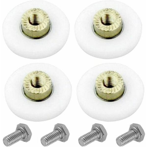 4 Dusjhjul Skyvedørhjul Erstatningshjul (20mm)